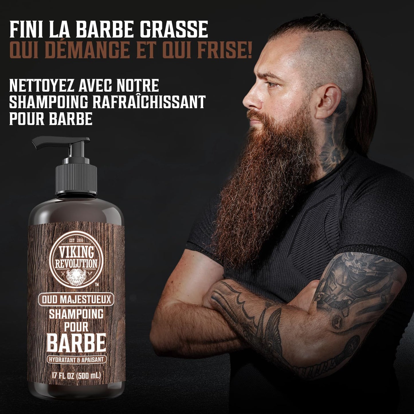 - Shampoing Barbe Homme & Après Shampoing Barbe Homme - Huile D'Argan & De Jojoba - Adoucit & Renforce - Oud Majestueux - 500 Ml X 2