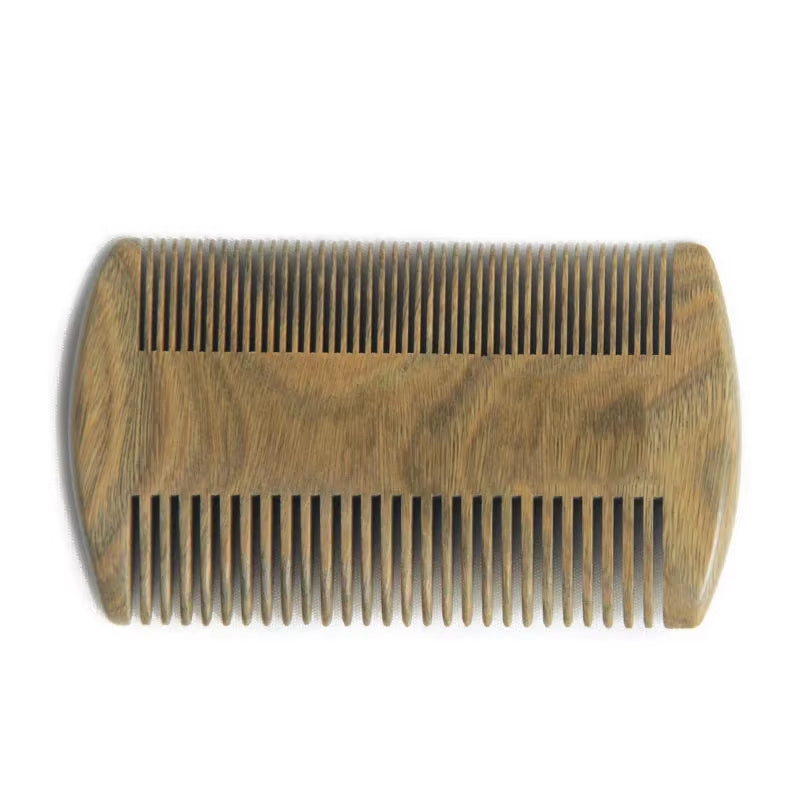 Beard Comb Kit Barba for Men Portable Pocket Wooden Comb with PU Leather Case Beard Brush Care for Men'S Beard Hair Peine Barba
