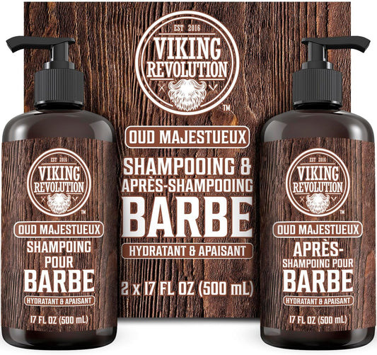 - Shampoing Barbe Homme & Après Shampoing Barbe Homme - Huile D'Argan & De Jojoba - Adoucit & Renforce - Oud Majestueux - 500 Ml X 2